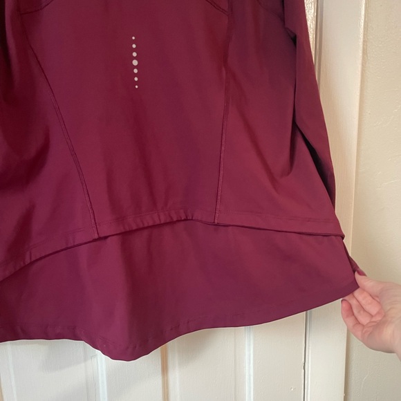 Tek Gear Women's Burgundy Full Zip Medium Weight Moisture Wicking Jacket Size XL - Picture 7 of 7